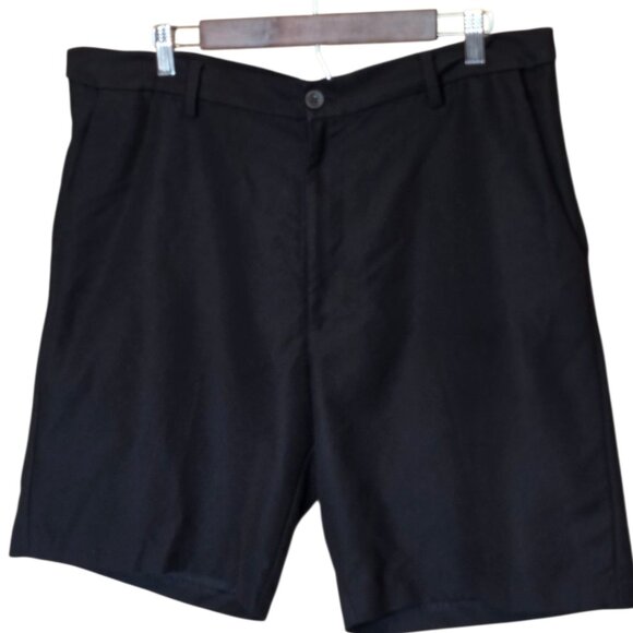 Men's Black CHAPS Flatfront Shorts sz 36 - Picture 2 of 5
